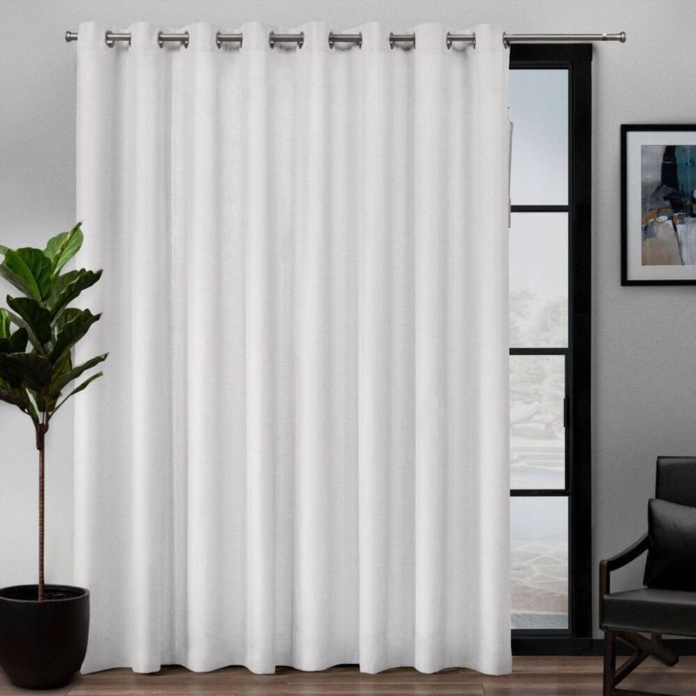 108"x84" Loha Patio Single Light Filtering Grommet Curtain Panel - White